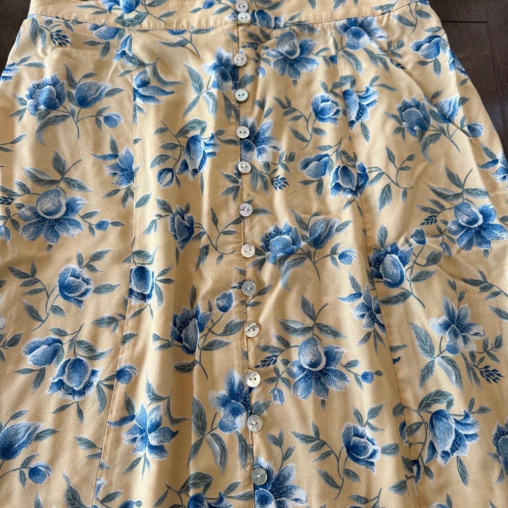 Vintage Stonebridge Cottagecore Maxi Skirt Floral Button Romantic Coquette 16 - Picture 2 of 6